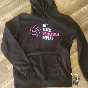 Black Volleyball Hoodie